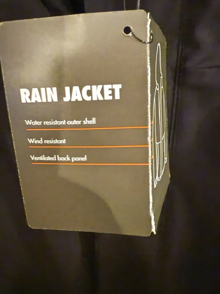 Ozark Trails Rain Jacket Black Size 2 XL Water Resistant- Vented Back + Pockets - Image 4 of 4