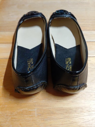 Michael Kors Black Flats Size 8.5 Monochrome Logo Driving Loafers Leather - Picture 4 of 6