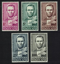 Death Centenary of Lincoln 5v Togo 1965 MNH SG#413-417 Sc#521-524+C45