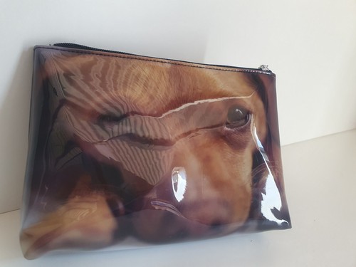 Models Prefer Large Clutch - Makeup / Toiletries Bag - Puppy Design - New - Picture 2 of 4