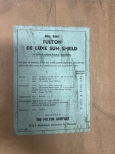 Nos Fulton Deluxe Visor In The Box Nos Fulton Deluxe Visor In The Box