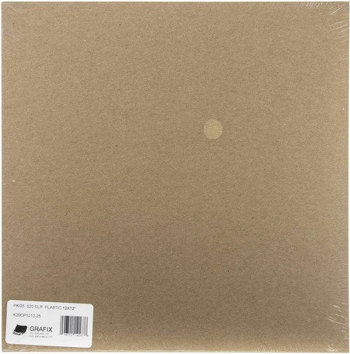 Grafix 25 Fogli In Plastica Espansa Opaca - Nero Opaco .010, 30,5x30,5 Cm Per Arti E Miste - 5