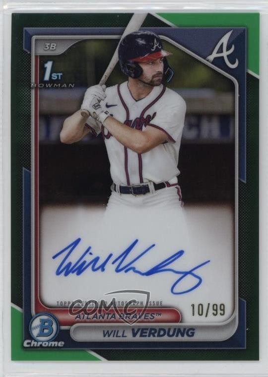 2024 Bowman Chrome Prospect Green Refractor /99 Will Verdung #CPA-WV Auto 16s2