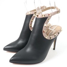 Valentino Garavani Rockstud Ankle Strap Pumps Leather Size 35 Used