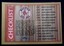 Red Sox / Cubs Score Gold Rush team checklist card 318, 1994