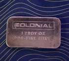 Colonial Engelhard 1 Troy Oz 999 Fine Silver Vintage Bar