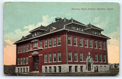 #ad Postcard: Eureka High School Eureka Kans. $15.95