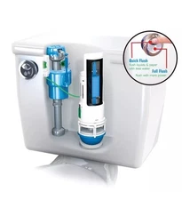 Hydroright Toilet Repair Kit with Dual Flush Valve Push Button (HYR460)