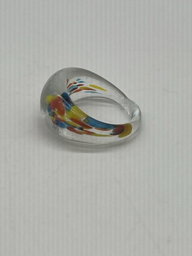 Vintage MCM Chunky Glass Statement Ring - Picture 2 of 5