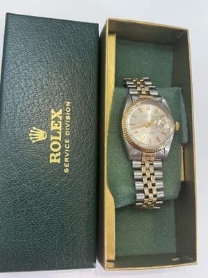 Rolex 1601 Datejust GOLD Fluted Bezel Two Tone 6252H  14k Jubilee 55 Ends 1966!!