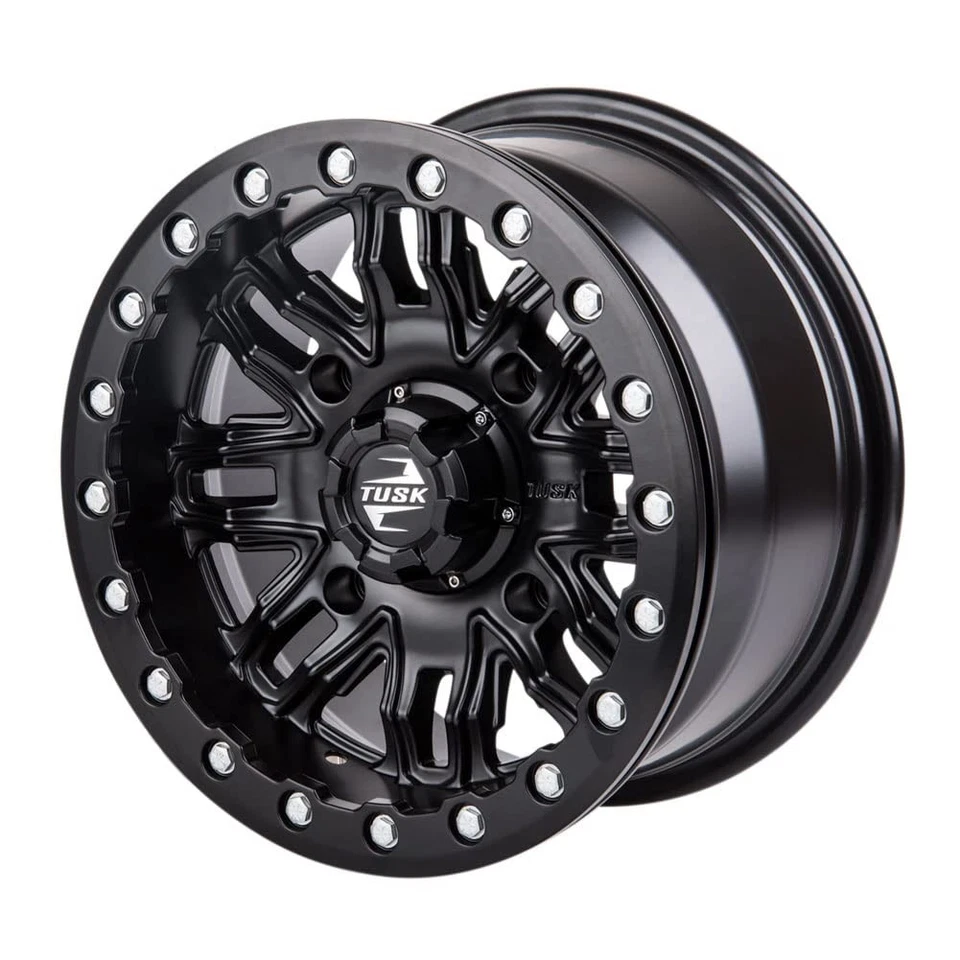 4/156 Tusk Nebo Beadlock Wheel 14x7 5.0 + 2.0 Matte Black For POLARIS DIESEL 455 - Image 4 of 4