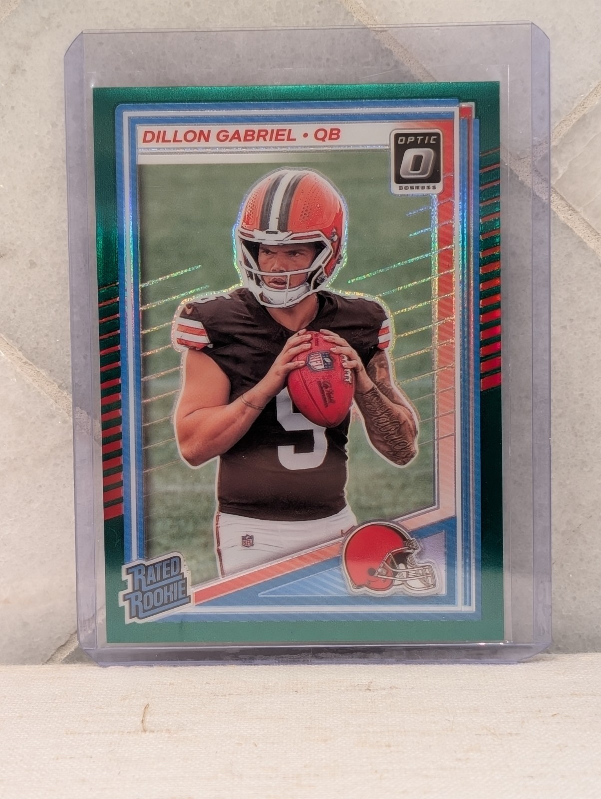 2025 Panini Donruss Optic Rated Rookie Dillon Gabriel Green Prizm /5 #263 Browns