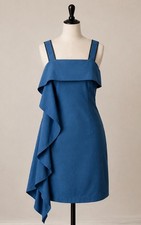 Bottega Veneta Etuikleid blau Gr. 40 Träger ...