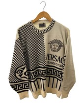 VERSACE JEANS COUTURE Medusa Knit Sweater (Lightweight) -- Wool CRM