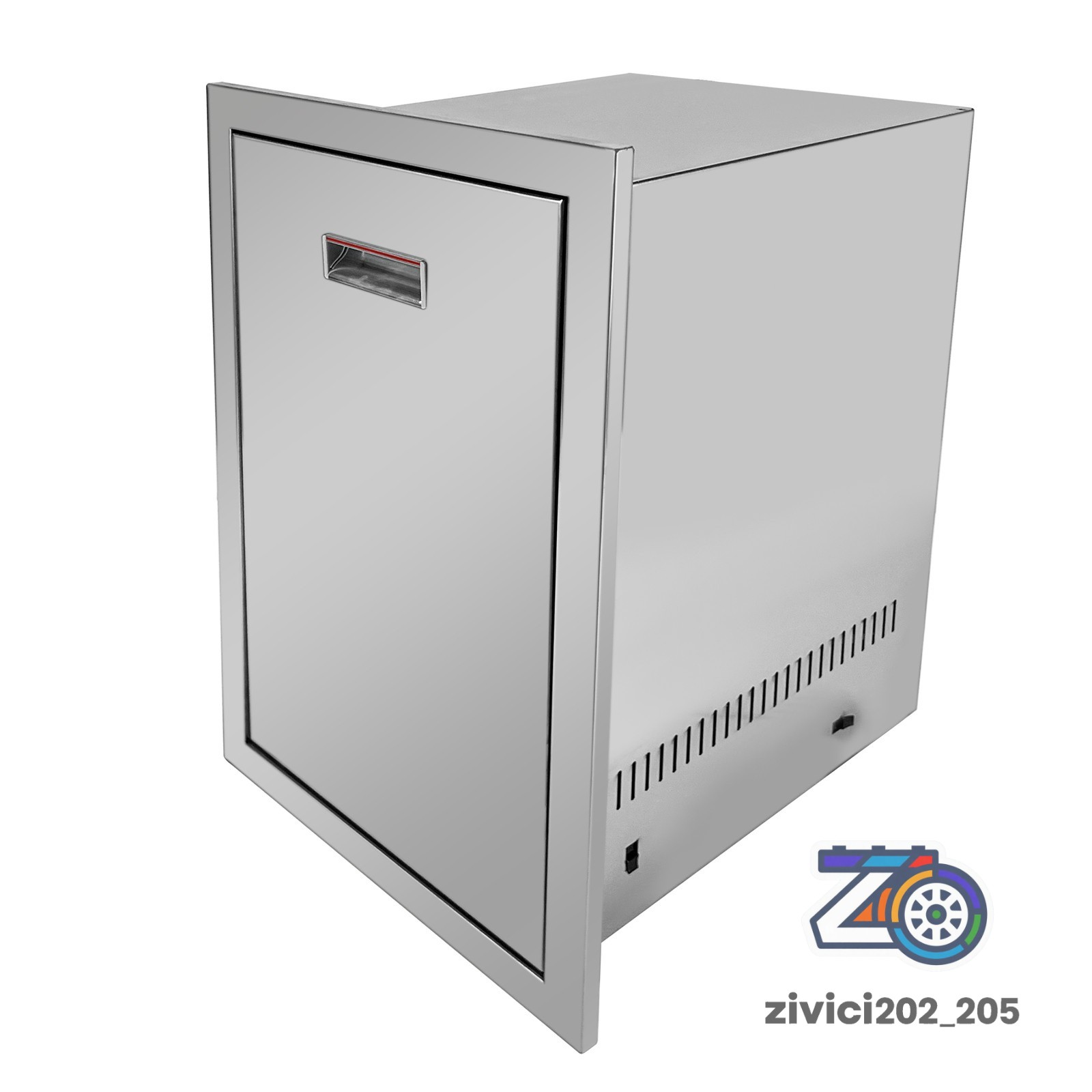 16"x24.4"Hx16" BBQ Island Slide Out Trash Propane Drawer Out