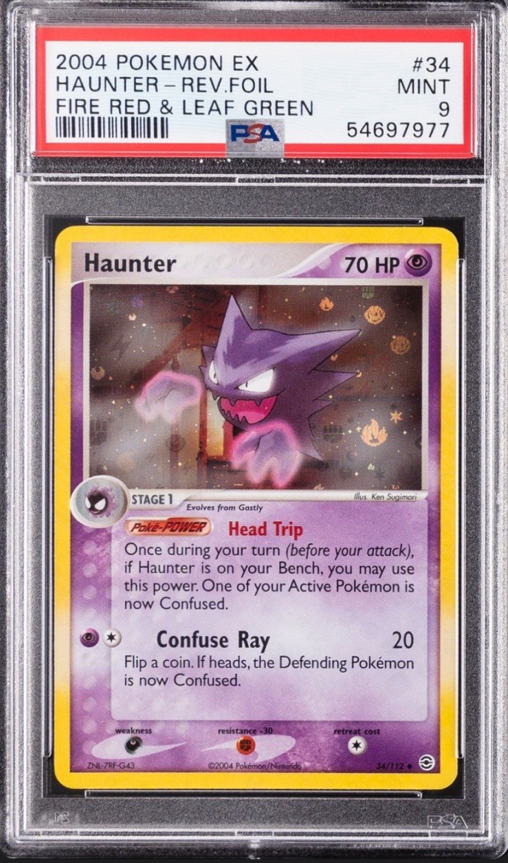 Pokemon 2004 Haunter 34/112 FRLG Reverse Holo Card Fire Red Leaf Green MT
