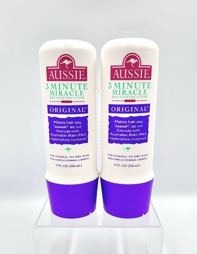 (2) Aussie 3 Minute Miracle Reconstructor ORIGINAL Formula Normal to Dry 8oz NOS