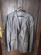 Stunning GIOTELLI Metallic Grey Blazer   Modern Slim Fit