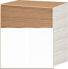 EOOUT 48 Pack A5 Lined Kraft Notebooks, Travel Journals Bulk 8.3x5.5in Colleg...