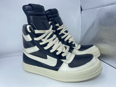 Rick Owens Geobasket Oreo Dunk Black Ivory   High-Top Sneakers Men s 10 (44)