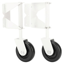 Spring-Loaded Gate Caster Kit for Wooden PVC Fences, Heavy Duty Helper Wheel, Ou