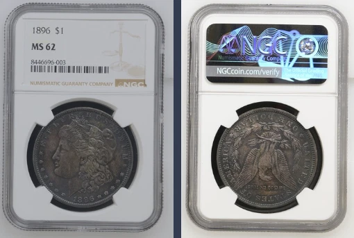 MS 62 Graded 1896 Year Morgan US Dollars (1878-1921) for sale | eBay