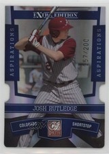 2010 Donruss Elite Extra Edition Aspirations Die-Cut /200 Josh Rutledge #18 e6p