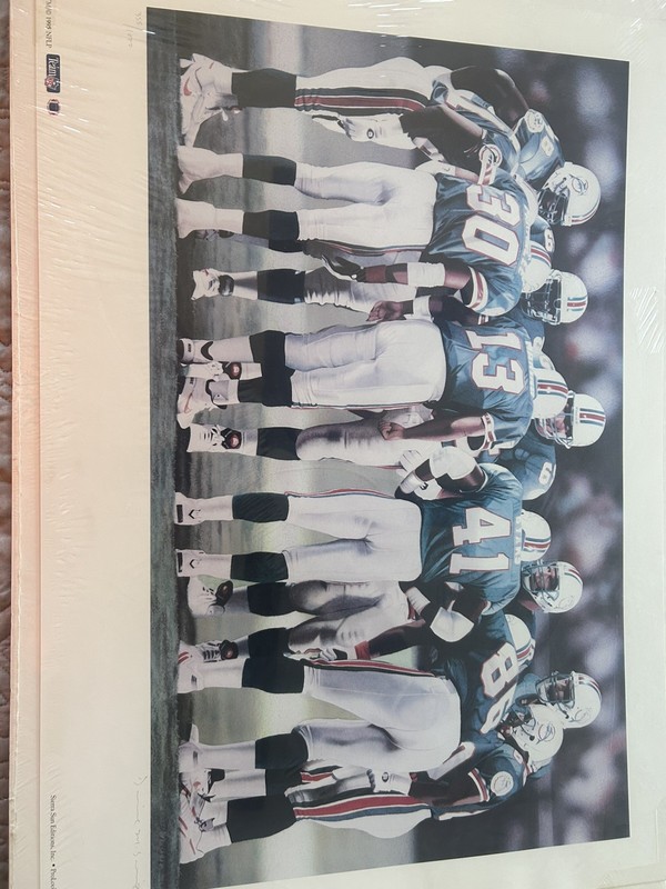 DAN MARINO MIAMI DOLPHINS HUDDLE IV AUTOGRAPH LITHOGRAPH DANIEL M. SMITH W/COA