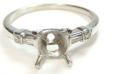 Antique Art Deco Setting Mounting Platinum Ho...