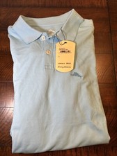 Tommy Bahama Polo Golf Shirt Marlin Logo Graceful Sea Blue Mens Large MWT 100