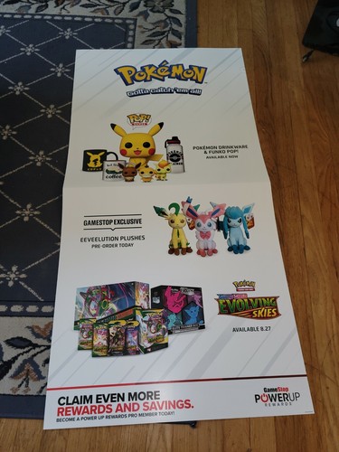 Pokemon evolving skies Advertising Display Promo Poster 24"×48" - Picture 5 of 5