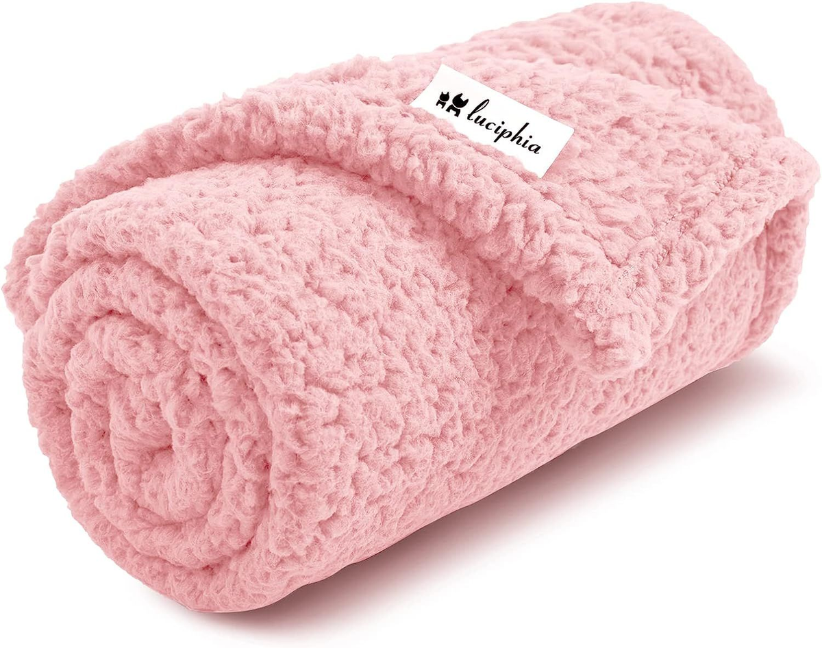 Premium Fleece Dog Blanket Soft Pet Sherpa Calming Small (20*30