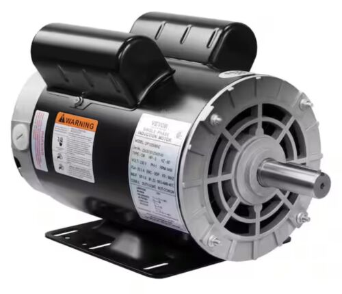 Electric Motor 5HP 3450RPM Single Phase 208-230V 56C Frame 5/8" Shaft 60HZ TEFC