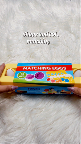 Matching Eggs Toy for Toddlers - Shape & Color Learning Set - Video 1 of 1