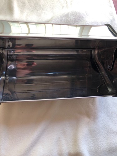 Vintage 1980's stainless steel & black trim roller shutter lid bread bin - Picture 7 of 8