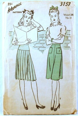 ADVANCE PATTERNS Pleated & Gored Skirt UNPRINTED #3157