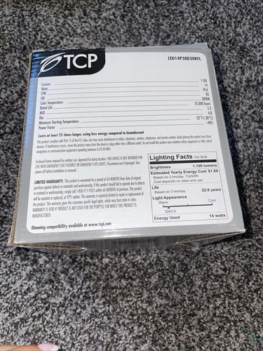 TCP 14W PAR38 Dimmable LED Light Bulb w/Medium Base, LED14P38D30KF, LED14P38D - Picture 3 of 3