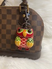 leather owl Keyring bag charm Keychain Car Key Fob handmade gift new