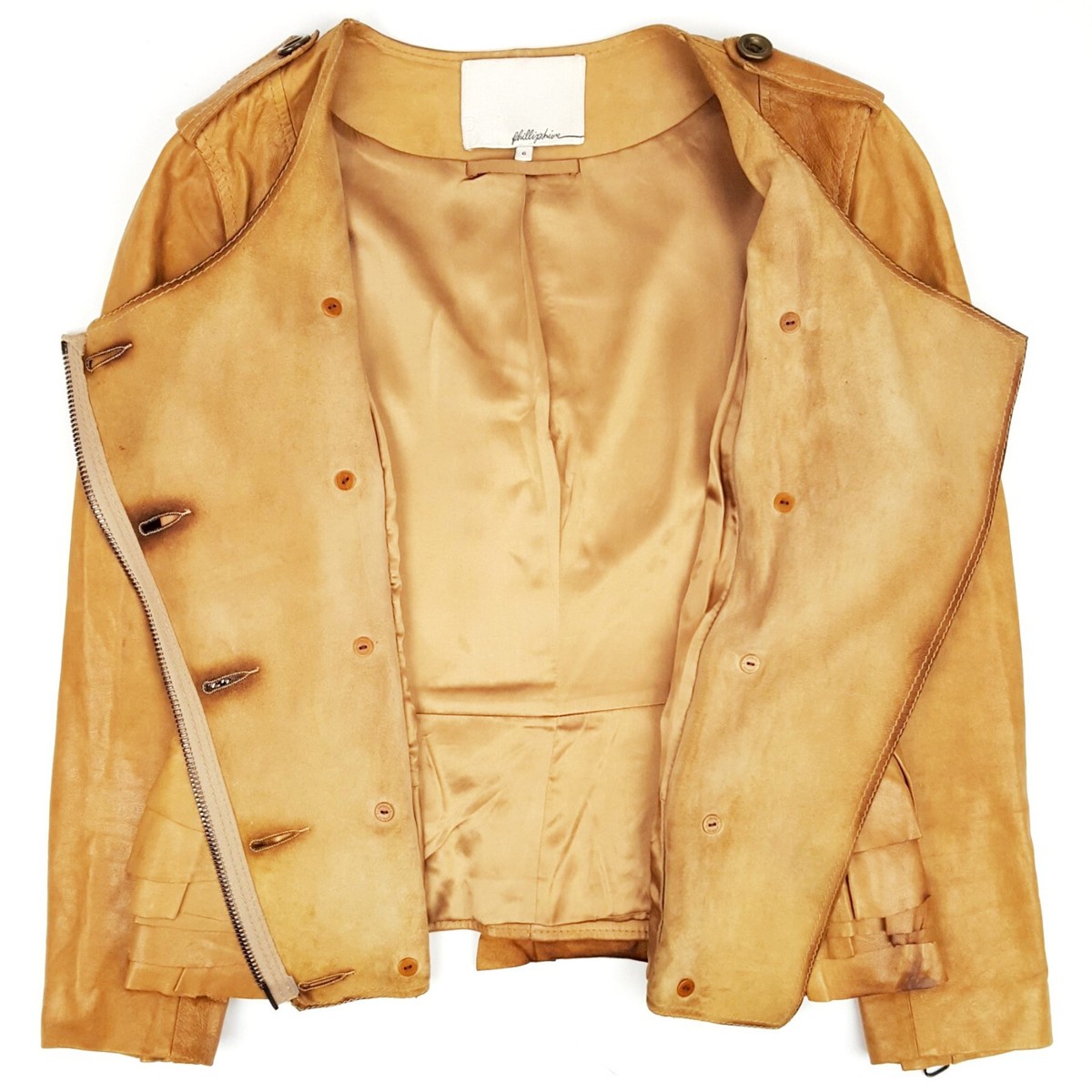 3.1 Phillip Lim ラムレザー ジップアップ モッズコート 3.1 Phillip Lim ラムレザー ジップアップ モッズコート
