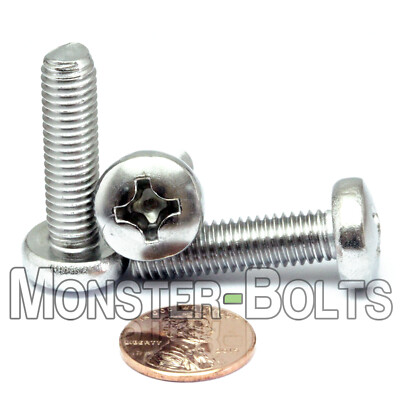 Qty - 500 M8 x 30mm DIN 7985A Phillips Pan Machine Screw, A2 Stainless Steel