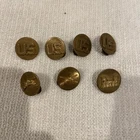 7 Vintage US Army Enlisted & Engineer WW2 Military Collar Lapel Pins