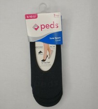 Peds Low Sport Liner No Show Breathable Socks 3 Pair Women's Size 5 - 10