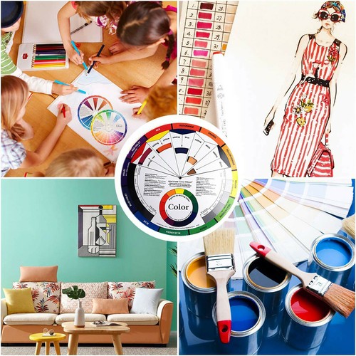 Artists Colour Wheel Mixing Colour Guide 23cm Diameter Artist Colour Wheels Nail - Picture 3 of 11