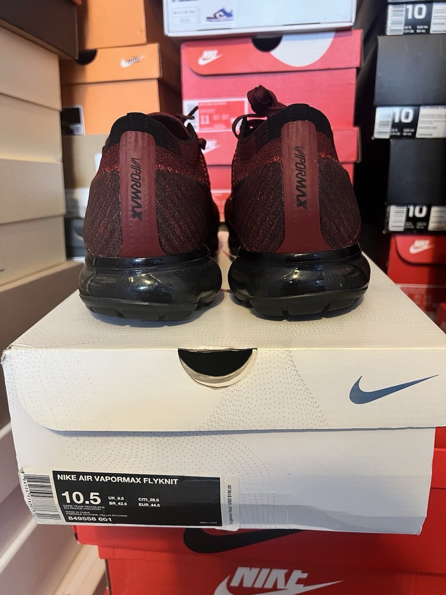 Nike Vapormax Flyknit Dark Team Red Black 849558-601 Men display picture 2