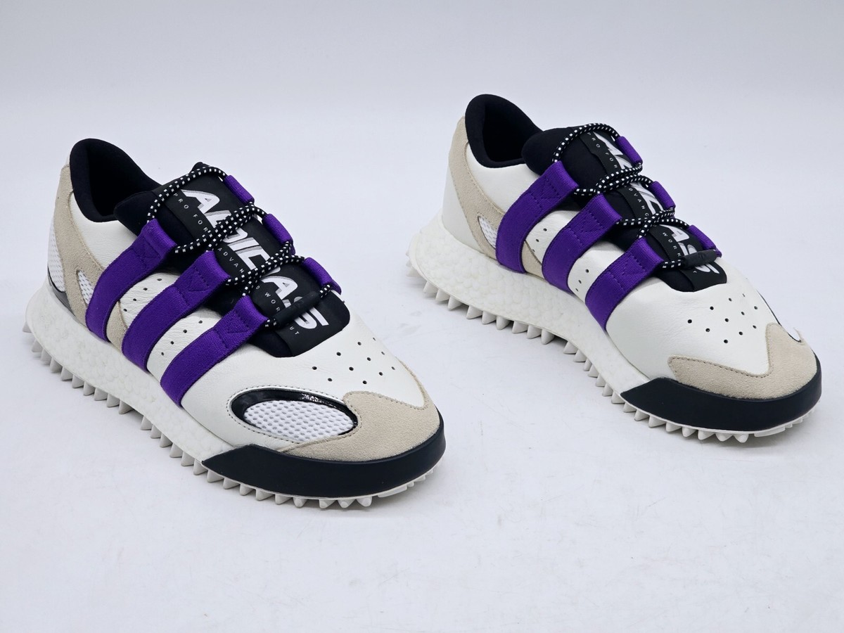 Adidas Orginals by AW Wangbody Run Shoe in White/Purple Men's Size