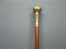 NEW ANTIQUE SOLID BRASS HANDLE WOODEN WALKING STICK CANE VINTAGE DESIGNER