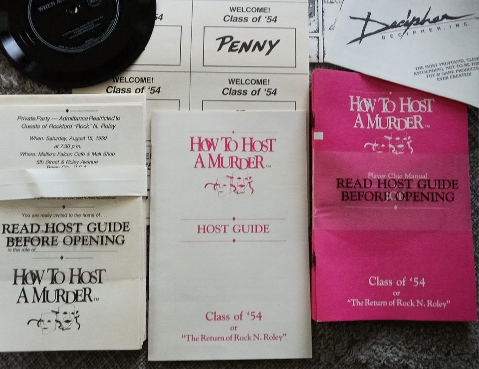 HOW TO HOST A MURDER GameTHE CLASS OF '54Vincent Price Murder Mystery