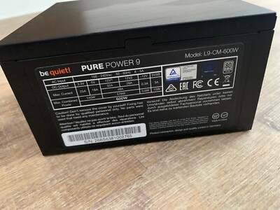 Be Quiet Pure Power 9 600W L9-CM-600W ATX Power Supply 600 Watts 80+ Used