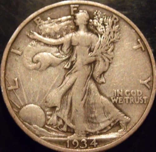 1934-S Walking Liberty Half Dollar Choice Original XF/AU