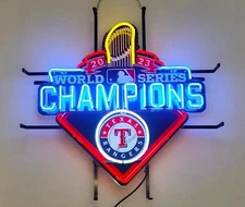 Texas Rangers 2023 World Series 17"x17" Neon Light Sign Lamp HD Vivid Printing
